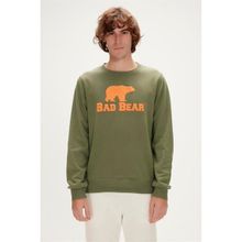 Bad Bear 22.02.12.007 Logo Crewneck Yeşil Erkek Sweatshirt
