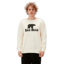 Bad Bear 220212007 Logo Beyaz Crewneck Erkek Kazak