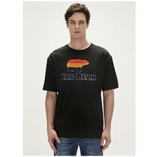 Bad Bear 23.01.07.027 Tripart Baskılı Siyah Erkek T-Shirt