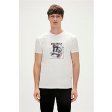 Bad Bear 23.01.07.037 Oneway Baskılı Beyaz Erkek T-Shirt