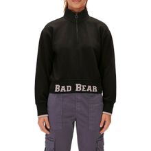 Bad Bear 230412004 Zoe Siyah Half-Zip Sweatshirt Kadın Kazak