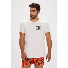 Bad Bear Bite Beyaz Baskılı Erkek T-shirt