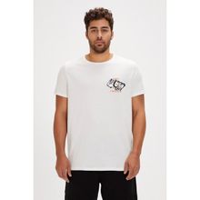 Bad Bear Focus Beyaz Baskılı Erkek T-shirt