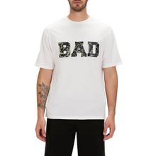 Bad Bear Levin Beyaz Baskılı Oversize Erkek T-shirt