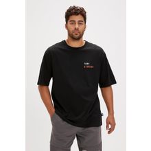 Bad Bear Sand Siyah Baskılı Oversize Erkek T-shirt