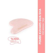 Bade Natural Kuvars Gua Sha Pembe Doğal ve Gerçek Yüz Masaj Taşı