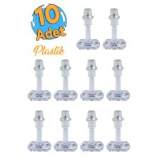 Badem10 10 Adet 8 cm Şeffaf Plastik Mobilya Kapı Arkası Durdurucu