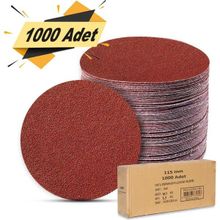 Badem10 1000 Adet 115 mm Spiral Avuç Taşlama Jumbo Paket 120 Kum Cırt Zımpara