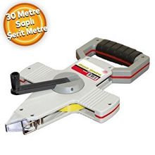Badem10 30 mt 12.5 mm Çelik Saplı Sarma Kollu Arazi Şerit Metre