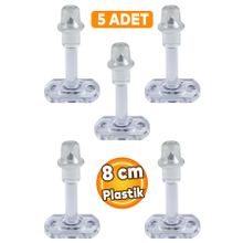 Badem10 5 Adet 8 cm Şeffaf Plastik Mobilya Kapı Arkası Durdurucu