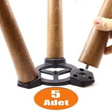 Badem10 5 Adet Mobilya Masa Sehpa Üçlü Plastik Bağlantı Aparatı Açılı Dereceli Ayak Tabanı