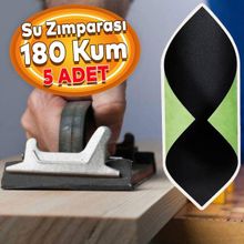 Badem10 5 Adet Su Zımparası 180 Kum 23x28 cm Yumuşak Kağıt Tabaka Sulu Kuru Zımpara