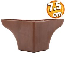 Badem10 7.5 cm Kahverengi Ahşap Desenli Baza Ayak Rose Lüks Mobilya Kanepe Sehpa Puf Koltuk Ayağı