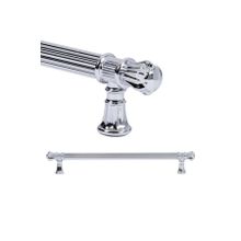 Badem10 Akbatı Çekmece Dolap Kapak Kulpu Kulbu 224 mm Rustik Krom Metal Kulp