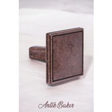 Badem10 Art Düğme Metal Antik Bakır Kare Çekmece Dolap Kapak Kulbu