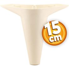 Badem10 Aspen Lüks 15 cm Krem Baza Mobilya Kanepe Sehpa TV Ünitesi Koltuk Ayağı
