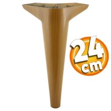 Badem10 Aspen Lüks 24 cm Kahverengi Ahşap Desenli Baza Mobilya Kanepe Sehpa TV Ünitesi Koltuk Ayağı
