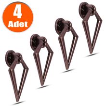 Badem10 Bafra Sarkaç Metal Antik Halka Kulp 4 Adet Dolap Çekmece Kulbu