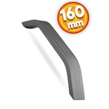 Badem10 Bermuda Çekmece Mutfak Dolap Kapak Kulbu 160 mm Füme Metal Kulp