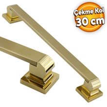 Badem10 Bersel Tutma Gold 30 cm Çekme Kolu Çelik Kapı Dış Kapı Kolu Kulp