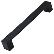 Badem10 Bihter Desenli Mutfak Çekmece Dolap Kapak Siyah 128 mm Metal Kulp