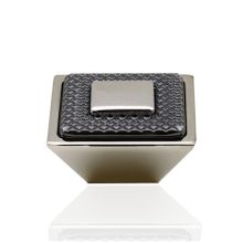 Badem10 Button Çekmece Mutfak Dolap Kapak Krom Füme Metal 16 mm Kulp