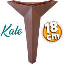 Badem10 Kale Lüks Mobilya Kanepe Sehpa Tv Ünitesi Koltuk Ayağı 18 cm Kahverengi Ahşap Desenli Baza Ayak