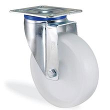 Badem10 Kama Oynak Tablalı 100x32 mm Poliamid Beyaz Burçlu Ağır Yük Tekeri