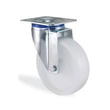 Badem10 Kama Oynak Tablalı 150x40 mm Poliamid Beyaz Burçlu Ağır Yük Tekeri