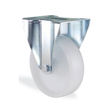 Badem10 Kama Sabit Tablalı 100x32 mm Poliamid Beyaz Burçlu Ağır Yük Tekeri