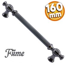 Badem10 Kesir Mobilya Mutfak Dolabı Çekmece Dolap Kapak Füme 160 mm Metal Kulp