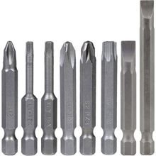 Badem10 Klytek Matkap Bits Düz Yıldız Torx 8 Parça Vidalama Ucu