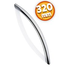 Badem10 Krom Metal 320 mm Malin Mobilya Dolap Kapak Çekmece Kulbu