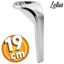 Badem10 Lotus Lüks 19 cm Parlak Krom Baza Mobilya Kanepe Sehpa TV Ünitesi Koltuk Ayağı