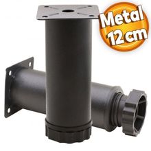 Badem10 Mobilya Kanepe Baza Koltuk Destek Ayağı Ayarlanabilir 12 cm Siyah Metal Ayak