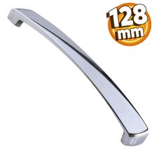 Badem10 Motif Mutfak Çekmece Dolap Kapak Krom 128 mm Metal Kulp