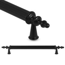 Badem10 Ovacık 160 mm Mat Siyah Metal Kulp 10 Adet Çekmece Dolap Kapak Kulbu