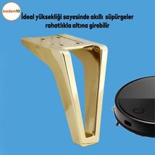 Badem10 Penta 15 cm Altın Gold Lüks Mobilya Kanepe Sehpa Tv Ünitesi Koltuk Ayağı