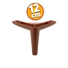 Badem10 Piko Lüks 12 cm Ahşap Desenli Kahve Baza Mobilya Kanepe Sehpa TV Ünitesi Koltuk Ayağı
