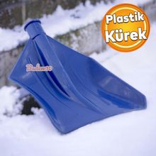 Badem10 Plastik Faryap Kar Küreme Küreği 29x30 cm Kürek Ahır Gübre Hayvan Pisliği Temizleme Mavi Renk
