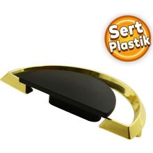 Badem10 Regnum Çekmece Dolap Kapak Plastik Mat Siyah Gold Kulp