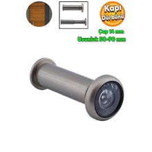 Badem10 Saten 50-90 mm Ayarlanabilir Çap 14 mm Kapı Dürbünü Çelik Kapı