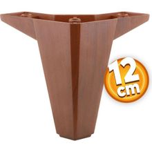 Badem10 Sedir Lüks 12 cm Ahşap Desenli Kahverengi Baza Mobilya Kanepe Sehpa TV Ünitesi Koltuk Ayağı
