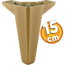Badem10 Sedir Lüks 15 cm Ahşap Desenli Kahverengi Baza Mobilya Kanepe Sehpa TV Ünitesi Koltuk Ayağı