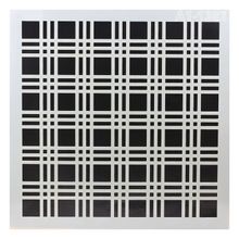 Badem10 Tasarım Ekose Desen Tekrar Kullanılabilir 30x30 cm Afilli Stencil Duvar Boyama Şablon