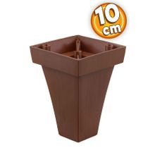 Badem10 Venüs Lüks 10 cm Kahverengi Ahşap Desenli Baza Mobilya Kanepe Sehpa TV Ünitesi Koltuk Ayağı