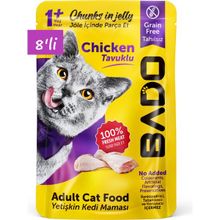 Bado Tavuk Etli Yetişkin 8x85 gr Yaş Kedi Mama