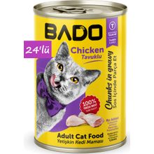 Bado Tavuklu Yetişkin 24x400 gr Yaş Kedi Mama