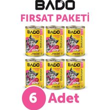 Bado Yavru Tavuk Etli Kedi 6x400 gr Yaş Mama