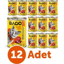 Bado Yetişkin Ciğerli 12x400 gr Yaş Kedi Maması